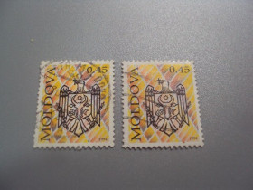 Молдова Молдова ^/--/^ марки Молдова 1994 стандарт Молдавия герб орел лот 2 шт гаш №1936 ^_^^^ Молдова 1994 стандарт Молдова герб орел лот 2 шт гаш No /--/ 1936 - фото фото фото