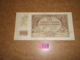 Польща Польша ^/--/^ 10 злотих 1940 р, Польща  № 528 ^_^^^ 10 злотых 1940, Польша No 528 - фото фото фото