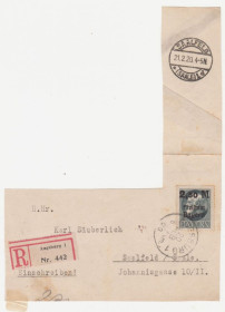 Веймарська республіка Веймарская республика ^/--/^ Германия      (Бавария) 1919 г. № 178 гашеная конверт ^_^^^ Німеччина (Баварія) 1919 р. No 178 гашена конверт - фото фото фото