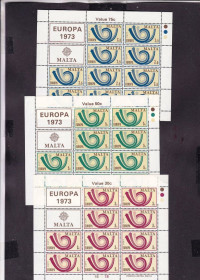 Малі Держави Європи Малые Государства Европы ^/--/^ Мальта  1973  г MNH - ЕВРОПА СЕПТ  - 3 м/л - ^_^^^ Мальта 1973 MNH - ЄВРОПА СЕПТ - 3 м/л - - фото фото фото
