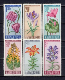 Флора Флора ^/--/^ Угорщина, Квіти, 1966, серія** ^_^^^ Венгрия, Цветы, 1966, серия** - фото фото фото