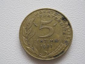 Франція Франция ^/--/^ Франция 5 сантимов 1987 года #16073 ^_^^^ Франція 5 сантимів 1987 року #16073 - фото фото фото