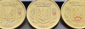 Обігові Обиходные ^/--/^ MN Україна 50 копійок 1994 р., штампи 1.1 /--/ АЕм, 1.2 /--/ АЕм, 2 /--/ АЕм _2 ^_^^^ MN Украина 50 копеек 1994 г., штампы 1.1 /--/ АЭм, 1.2 /--/ АЭм, 2 /--/ АЭм _2 - фото фото фото