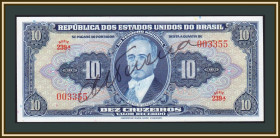 Бразилія Бразилия ^/--/^ Бразилия 10 крузейро 1943 P-135  (135 /--/ a) UNC ^_^^^ Бразилія 10 крузейро 1943 P-135 (135 /--/ a) UNC - фото фото фото