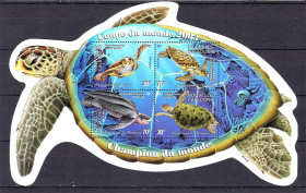 Фауна Фауна ^/--/^ Фауна . Новая Каледония  2003 г  **   блок - WWF  -  черепахи - надпечатка ^_^^^ Нова Каледонія 2003 р ** блок - WWF - черепахи - надпечатка - фото фото фото