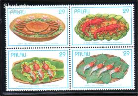Фауна Фауна ^/--/^ NM Фауна  Палау   MNH - квартблокблок ^_^^^ NM Фауна Палау MNH - квартблок - фото фото фото