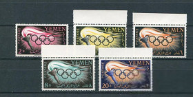 Спорт Спорт ^/--/^ Йемен Yemen Kingdom Sport 1960 Mi 200-204 Olympiada MNH ^_^^^ Ємен Yemen Kingdom Sport 1960 Mi 200-204 Olympiada MNH - фото фото фото