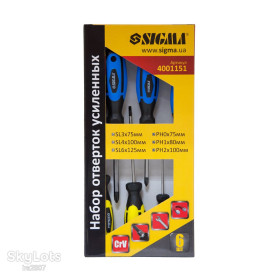 Викрутки Отвертки ^/--/^ Набір викруток посилених під ключ 6 /--/ шт CrV Sigma ^_^^^ Набор отверток усиленных под ключ 6 /--/ шт CrV Sigma - фото фото фото