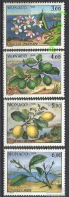 Інші країни Другие страны ^/--/^ Монако 1990 флора плоды 4 /--/ м. ^_^^^ 1990 флора плоди 4 /--/ м. - фото фото фото