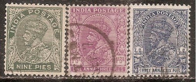 Індія Индия ^/--/^ Брит. Индия 1932 Sc.135-137 гаш. ^_^^^ Брит. Індія 1932 Sc.135-137 гаш. - фото фото фото