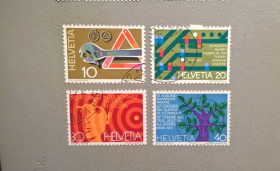 Швейцарія Швейцария ^/--/^ Швейцария Техника Флора Дерево 1972 ^_^^^ Швейцарія Техніка Флора Дерево 1972 - фото фото фото