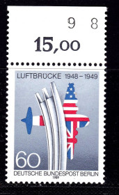 НДР, ФРН ГДР, ФРГ ^/--/^ Германия - Берлин  1989 г MNH - авиация ^_^^^ Німеччина - Берлін 1989 р MNH - авіація - фото фото фото
