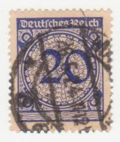 Веймарська республіка Веймарская республика ^/--/^ Германия   ( Рейх) 1923 г. №  339 гашеная ^_^^^ Німеччина (Рейх) 1923 р. No 339 гашена - фото фото фото
