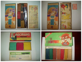 Інше Другое ^/--/^ Пластилин детский пластика цветная про-во СССР ^_^^^ Пластилін дитячий пластику кольорова про-во СРСР - фото фото фото