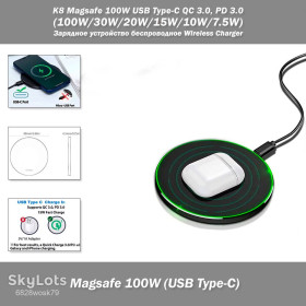 Зарядні пристрої Зарядные устройства ^/--/^ K /--/ 8 Magsafe 100 /--/ W USB Type-C QC 3.0, PD 3.0   (100 /--/ W/30 /--/ W/20 /--/ W/15 /--/ W/10 /--/ W/7.5 /--/ W) Зарядное устройство беспроводное Wireless Charger Galaxy BudsAirpods 2 Pro iPhone 14-13-15-16 Pro Max ^_^^^ K /--/ 8 Magsafe 100 /--/ W USB Type-C QC 3.0, PD 3.0 (100 /--/ W/30 /--/ W/20 /--/ W/15 /--/ W/10 /--/ W/7.5 /--/ W) Зарядний пристрій бездротовий Wireless Charger Galaxy BudsAirpods 2 Pro iPhone 14-13-15-16 Pro Max - фото фото фото