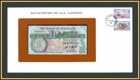 Інші країни Другие страны ^/--/^ Гернси 1 фунт 1980-1989 P-48  (48 /--/ a) UNC  (конверт) ^_^^^ Гернсі 1 фунт 1980-1989 P-48 (48 /--/ a) UNC (конверт) - фото фото фото