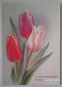 СРСР СССР ^/--/^ СССР 1987 цветы флора 8 Марта ХМПК Зак. 87285 ^_^^^ СРСР 1987 квіти флора 8 Березня ХМПК Зак. 87285 - фото фото фото