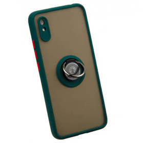 Чохли, бампера Чехлы, бампера ^/--/^ Чохол Fiji Colorframe для Xiaomi Redmi 9 /--/ A матовий бампер з кільцем підставкою Green ^_^^^ Чехол Fiji Colorframe для Xiaomi Redmi 9 /--/ A матовый бампер с кольцом подставкой Green - фото фото фото