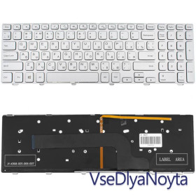 Клавіатури Клавиатуры ^/--/^ Клавиатура для ноутбука DELL (Inspiron: 7537) rus, silver, подсветка клавиш, с фреймом ^_^^^ Клавіатура для ноутбука DELL (Inspiron: 7537) rus, silver, підсвічування клавіш, з фреймом - фото фото фото