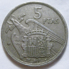 Іспанія Испания ^/--/^ Іспанія 5 песет 1957  (1971) року #6 /--/ П /--/ 1871 ^_^^^ Испания 5 песет 1957 (1971) года #6 /--/ П /--/ 1871 - фото фото фото