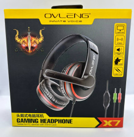 Навушники Наушники ^/--/^ Ігрові навушники з мікрофоном Ovleng X /--/ 7 Black ^_^^^ Игровые наушники с микрофоном Ovleng X /--/ 7 Black - фото фото фото