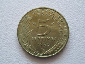 Франція Франция ^/--/^ Франция 5 сантимов 1993 года 24086 ^_^^^ Франція 5 сантимів 1993 24086 - фото фото фото