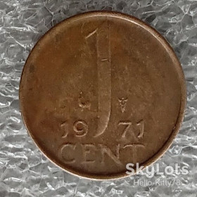 Нідерланди Нидерланды ^/--/^ Нидерланды 1971 1 цент КМ-180 ^_^^^ Нідерланди 1971 1 цент КМ-180 - фото фото фото