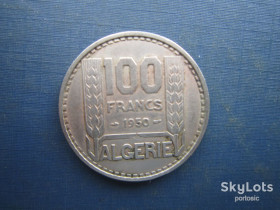 Алжир Алжир ^/--/^ Монета 100 франків Алжир Французький 1950 ^_^^^ Монета 100 франков Алжир Французский 1950 - фото фото фото