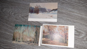 СРСР СССР ^/--/^ Открытка СССР  природа 50 е годы 3 шт ^_^^^ Листівка СРСР природа 50 е роки 3 шт - фото фото фото