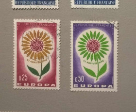 Франція Франция ^/--/^ Франция Флора Цветы 1964 ^_^^^ Франція Флора Квіти 1964 - фото фото фото