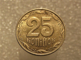 Обігові Обиходные ^/--/^ 25 копійок 2010 рік Україна &amp;quot; Штемпельний Блиск &amp;quot;  (446+) ^_^^^ 25 копеек 2010 год Украина &amp;quot; Штемпельный Ближний &amp;quot; (446+) - фото фото фото