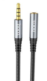 Кабелі, адаптери Кабели, адаптеры ^/--/^ Кабель AUX HOCO UPA /--/ 20 3.5 audio extension cable male to female    (L=1 /--/ M) Сірий ^_^^^ Кабель AUX HOCO UPA /--/ 20 3. 5 audio extension cable male to female (L=1 /--/ M) Серый - фото фото фото