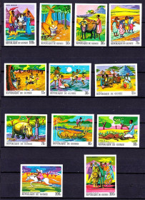 Фауна Фауна ^/--/^ Фауна  Гвинея 1968 г  MNH - сказки ^_^^^ Фауна Гвінея 1968 MNH - казки - фото фото фото