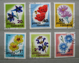 Флора Флора ^/--/^ ЦВЕТЫ - ФЛОРА  РУМЫНИЯ  1975 г.  гаш.  ^_^^^ Квіти - Флора Румунії 1975 р. гаш. - фото фото фото