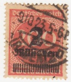 Веймарська республіка Веймарская республика ^/--/^ Германия    ( Рейх) 1923 г. №  290 гашеная ^_^^^ Німеччина (Рейх) 1923 р. No 290 гашена - фото фото фото