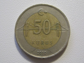 Туреччина Турция ^/--/^ Турция 50 куруш 2010 года #34977 ^_^^^ Туреччина 50 куруш 2010 року #34977 - фото фото фото