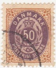 Скандинавія Скандинавия ^/--/^ Дания 1895 г..№ 30 А гашеная ^_^^^ Данія 1895 р. No 30 А гашена - фото фото фото
