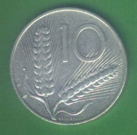 Італія і Ватикан Италия и Ватикан ^/--/^ Италия 10 лир 1956 г. ^_^^^ Італія 10 лір 1956 р. - фото фото фото