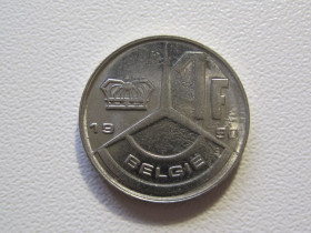 Бельгія Бельгия ^/--/^ Бельгия 1 франк 1990 года BELGIE #35498 ^_^^^ Бельгія 1 франк 1990 року BELGIE #35498 - фото фото фото
