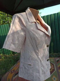 Піджаки Пиджаки ^/--/^ Жіночий легкий піджак, жакет, цікава тканина ^_^^^ Женский легкий пиджак, жакет, интересная ткань - фото фото фото