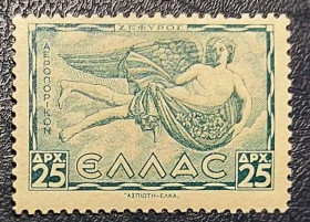 Греція Греция ^/--/^ Греция  (1943) Авиапочта. Мифологические ветры. Зефир ^_^^^ Греція (1943) Авіапошта. Міфологічні вітри. Зефір - фото фото фото