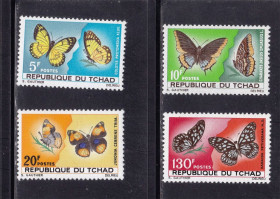 Фауна Фауна ^/--/^ Фауна  Чад 1967 г MNH - бабочки ^_^^^ Фауна Чад 1967 MNH - метелики - фото фото фото