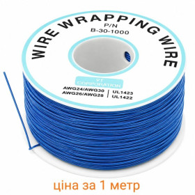 Інші радіокомпоненти Другие радиокомпоненты ^/--/^ Провід синій монтажний 30 /--/ AWG одножильний 0.25 /--/ мм ^_^^^ Синий монтажный 30 /--/ AWG одножильный 0.25 /--/ мм - фото фото фото