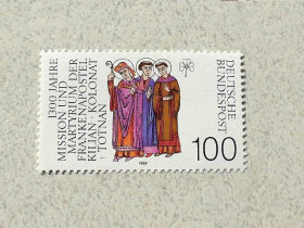 НДР, ФРН ГДР, ФРГ ^/--/^ Поштова марка Німеччина ФРН &amp;quot; Релігія &amp;quot; 1989 рік ** ^_^^^ Почтовая марка Германия ФРГ &amp;quot; 300 лет органу Арпа Шнитгера в Гамбурге &amp;quot; 1989 год ** - фото фото фото