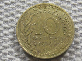 Франція Франция ^/--/^ Франция 10 сантимов 1979 года 3707 ^_^^^ Франція 10 сантимів 1979 3707 - фото фото фото