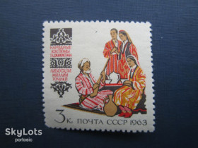 СРСР - СССР - ^/--/^ Марка СРСР 1963 народний одяг Таджикистан MNH ^_^^^ Kolo /--/ 1963 - фото фото фото