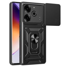 Чохли, бампера Чехлы, бампера ^/--/^ Чохол Fiji Camera Defence для Tecno POVA 6 (LI /--/ 7) бампер із захистом камери та підставкою Black - фото фото фото