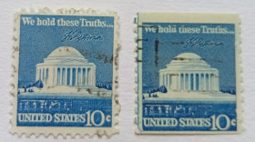 Північна Америка Северная Америка ^/--/^ США 1973 Мемориал Джефферсону, гашеные  (разновидности) ^_^^^ 1973 Меморіал Джефферсону, гашені (різновиди) - фото фото фото