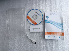 Концентратори, хаби Концентраторы, хабы ^/--/^ Новый USB-хаб Manhattan 3 порти USB 3.0 + RJ /--/ 45 Gigabit Ethernet      (507578) ^_^^^ Новий USB-хаб Manhattan 3 порти USB 3.0 + RJ /--/ 45 Gigabit Ethernet (507578) - фото фото фото