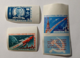 Інше Другое ^/--/^ 1961. Перший в світі космічний політ Гагаріна на ракеті Восток. Серія. MNH. ^_^^^ 1961. Первый в мире космический полет Гагарина на ракете Восток. Серия. MNH. - фото фото фото